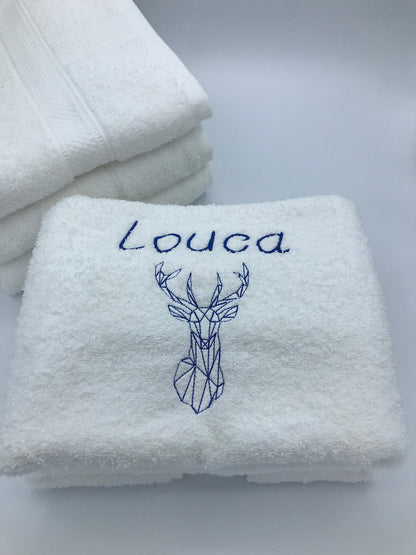 Drap de bain personnalisé brodé